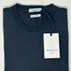 WOOL & CO T-SHIRT GIROCOLLO BLU