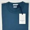 WOOL & CO T-SHIRT GIROCOLLO PETROLIO